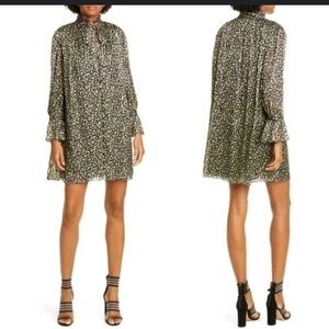 alice + olivia Rei silk  Mini Dress Art Deco Cocktail